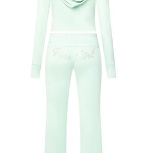 Mint Green Cotton Velour Tracksuit